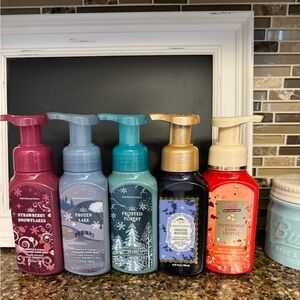 Wintery Variety incl Peppermint Foaming Hand Soap Bath & Body Works Set of 5